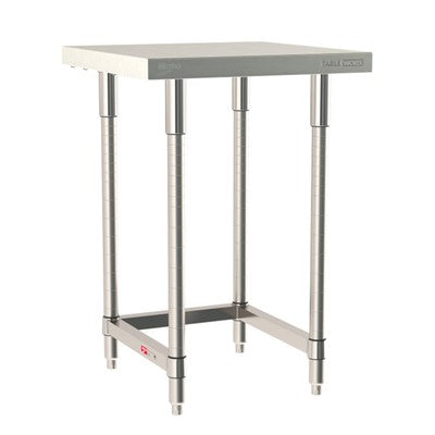 Metro Tableworx Stationary Tables with Three Sided Frame (Type 316 Stainless Steel)