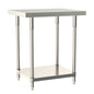 Metro Tableworx Stationary Tables with Solid Bottom Shelf (Type 316 Stainless Steel)
