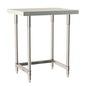Metro Tableworx Stationary Tables with Three Sided Frame (Type 304 Stainless Steel)