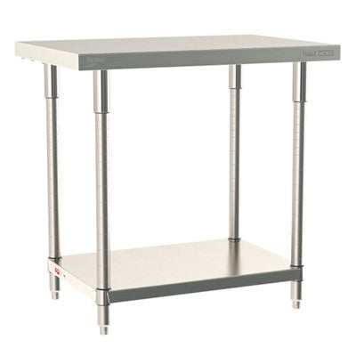 Metro Tableworx Stationary Tables with Solid Bottom Shelf (Type 316 Stainless Steel)