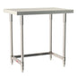 Metro Tableworx Stationary Tables with Three Sided Frame (Type 304 Stainless Steel)