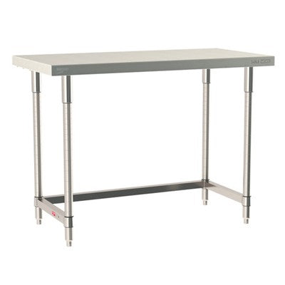 Metro Tableworx Stationary Tables with Three Sided Frame (Type 316 Stainless Steel)