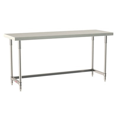 Metro Tableworx Stationary Tables with Three Sided Frame (Type 304 Stainless Steel)