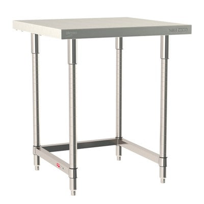 Metro Tableworx Stationary Tables with Three Sided Frame (Type 316 Stainless Steel)