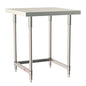 Metro Tableworx Stationary Tables with Three Sided Frame (Type 316 Stainless Steel)