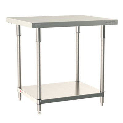 Metro Tableworx Stationary Table with Solid Bottom Shelf