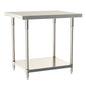 Metro Tableworx Stationary Tables with Solid Bottom Shelf (Type 316 Stainless Steel)
