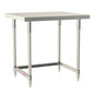 Metro Tableworx Stationary Tables with Three Sided Frame (Type 304 Stainless Steel)
