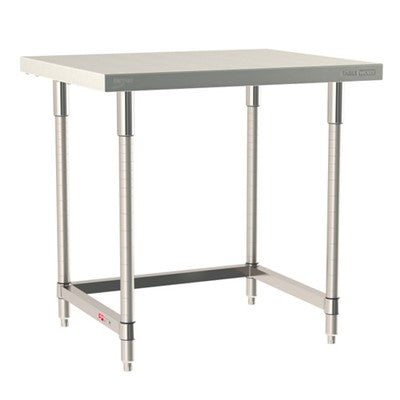 Metro Tableworx Stationary Tables with Three Sided Frame (Type 316 Stainless Steel)
