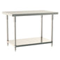 Metro Tableworx Stationary Tables with Solid Bottom Shelf (Type 316 Stainless Steel)