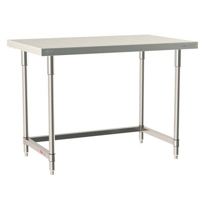 Metro Tableworx Stationary Tables with Three Sided Frame (Type 304 Stainless Steel)