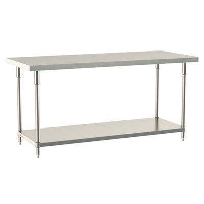 Metro Tableworx Stationary Table with Solid Bottom Shelf