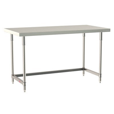 Metro Tableworx Stationary Tables with Three Sided Frame (Type 304 Stainless Steel)