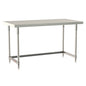 Metro Tableworx Stationary Tables with Three Sided Frame (Type 316 Stainless Steel)