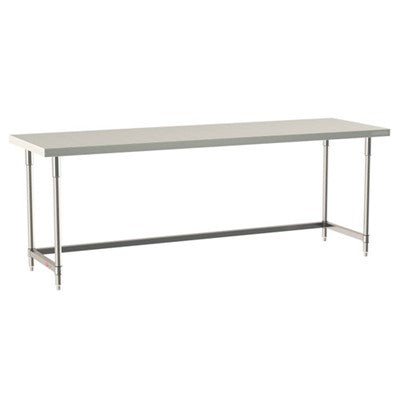 Metro Tableworx Stationary Tables with Three Sided Frame (Type 304 Stainless Steel)
