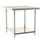 Metro Tableworx Stationary Tables with Solid Bottom Shelf (Type 316 Stainless Steel)