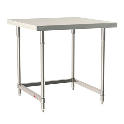 Metro Tableworx Stationary Tables with Three Sided Frame (Type 304 Stainless Steel)