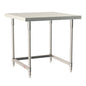 Metro Tableworx Stationary Tables with Three Sided Frame (Type 316 Stainless Steel)