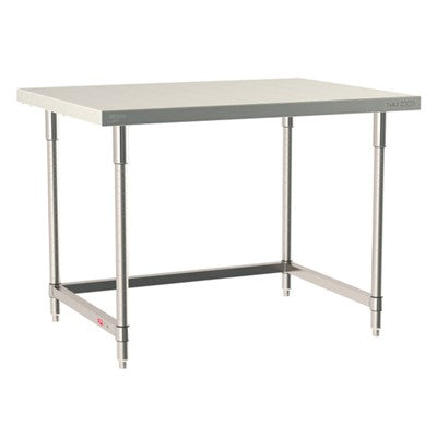 Metro Tableworx Stationary Tables with Three Sided Frame (Type 304 Stainless Steel)