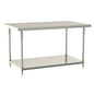 Metro Tableworx Stationary Tables with Solid Bottom Shelf (Type 316 Stainless Steel)