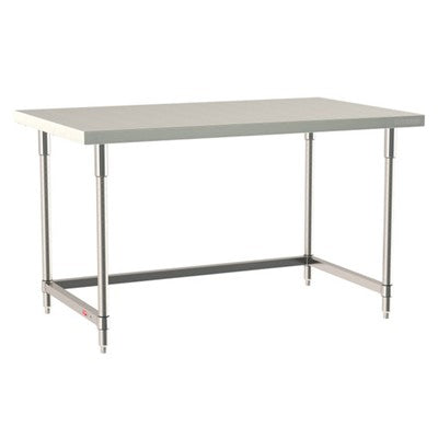 Metro Tableworx Stationary Tables with Three Sided Frame (Type 304 Stainless Steel)